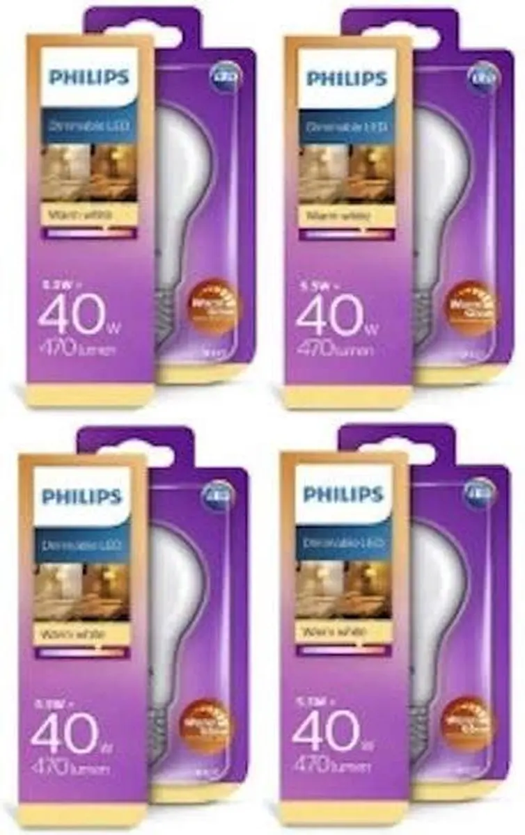 Philips LED A60 6W E27 2700K Rookglas