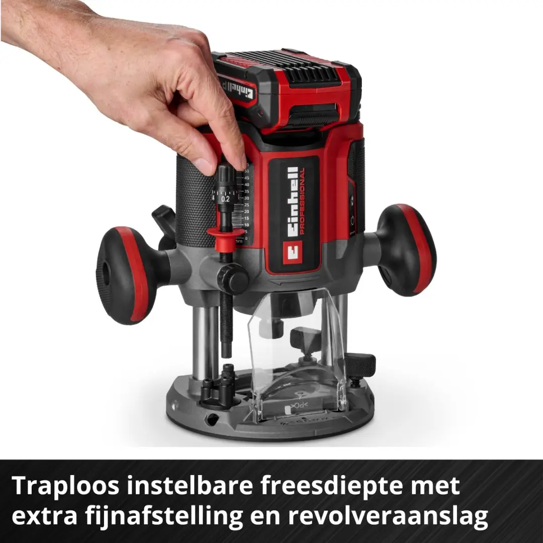 Einhell Professional Accu Bovenfrees TP-RO 18/55 Li BL Solo - 18V - Rood/Zwart