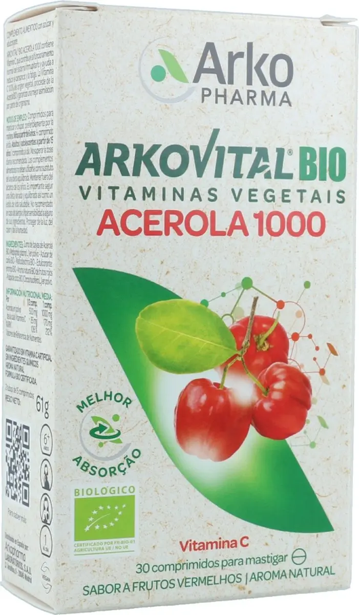 Arkopharma Arkovital Acerola 1000 Kauwtabletten - 30 Stuks