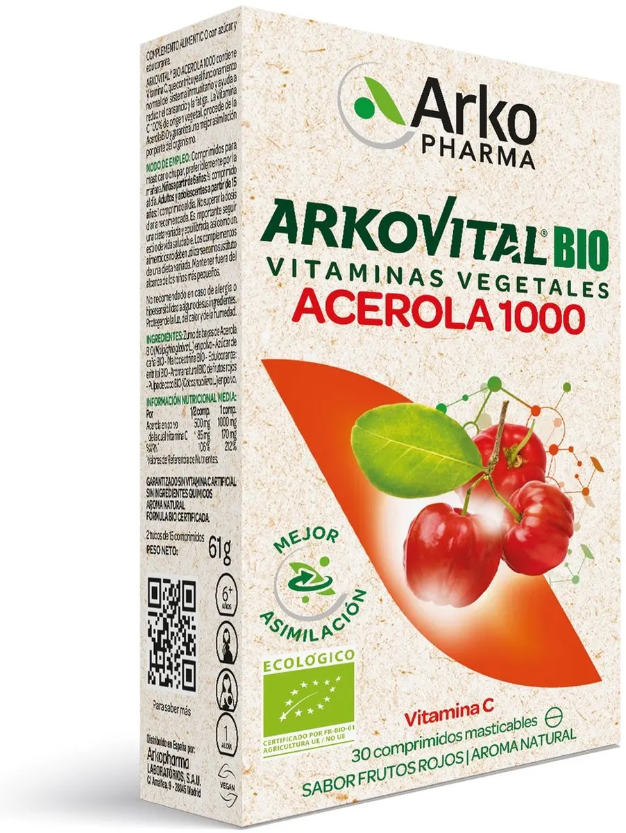 Arkopharma Arkovital Acerola 1000 Kauwtabletten