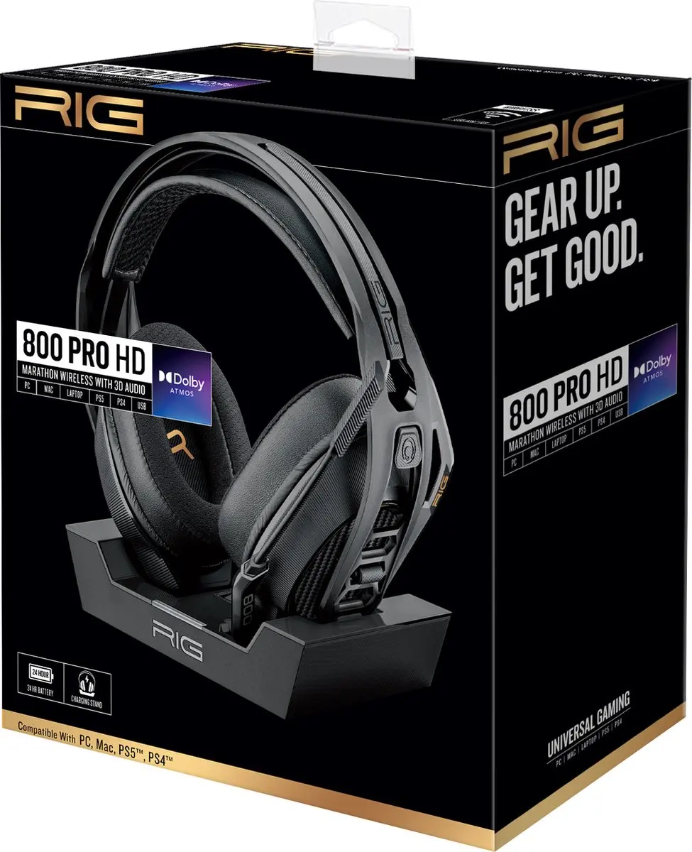 Nacon RIG 800 Pro HD Draadloze Gaming Headset - PC/PS5/PS4 - Zwart