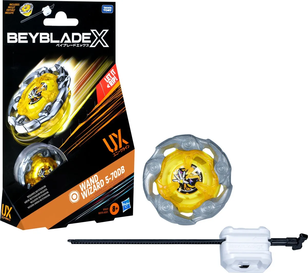 Hasbro Beyblade X Wand Wizard 5-70DB UX Starterpack Geel