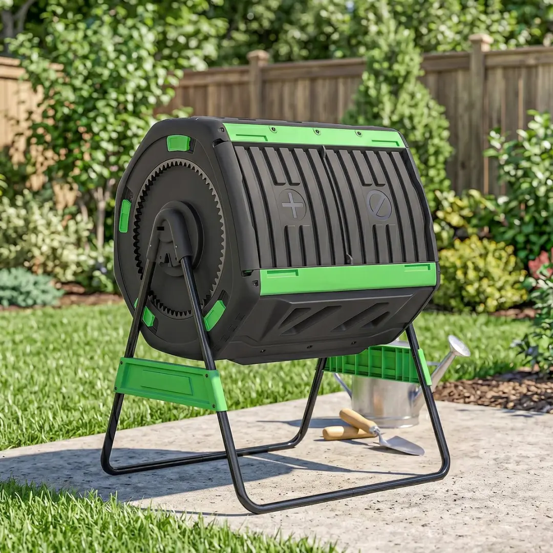 Outsunny Buiten Compostbak 200L Groen - 2 Vakken