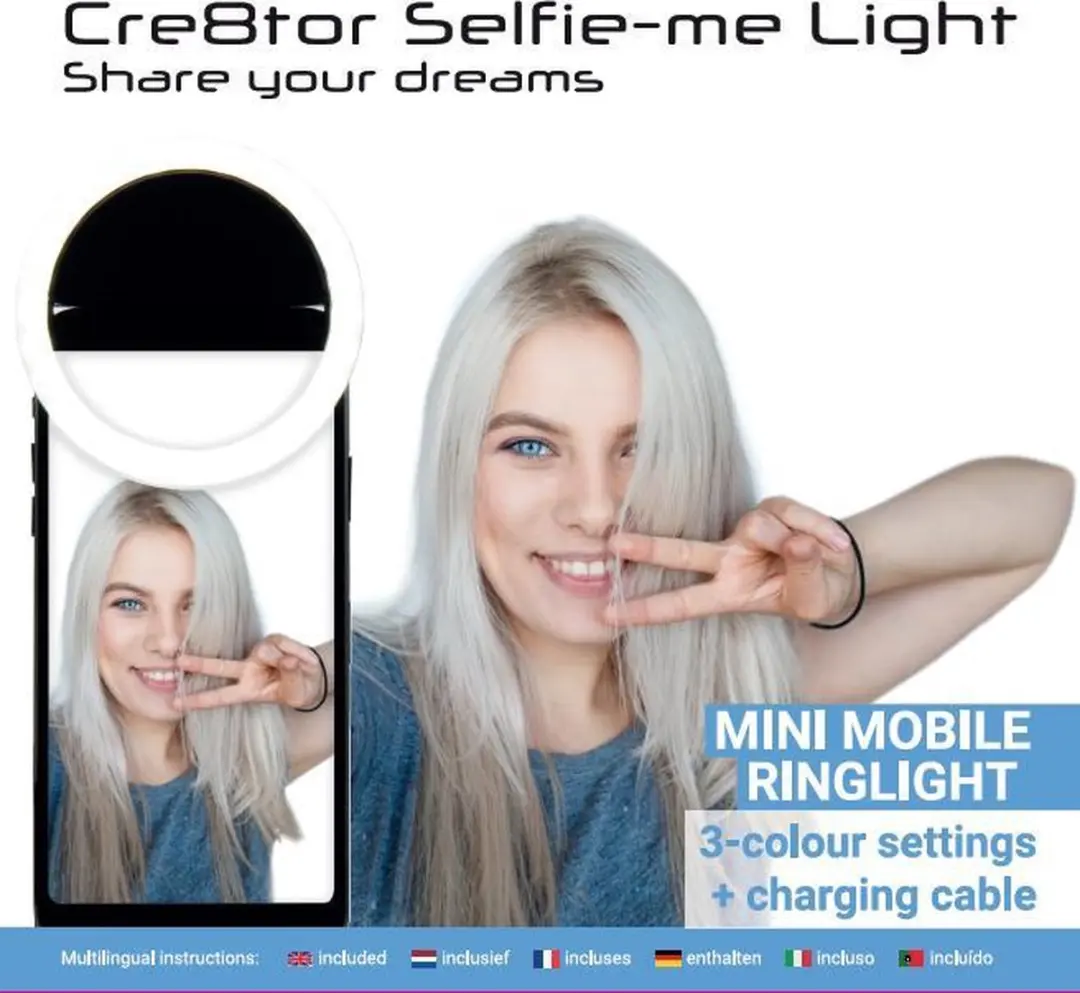 PRO-MOUNTS Cre8tor Mobile Light - Smartphonehouder Zwart