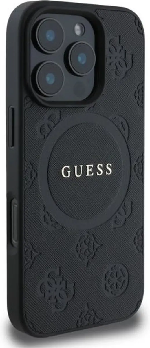 GUESS Backcover iPhone 16 Pro MagSafe - Zwart