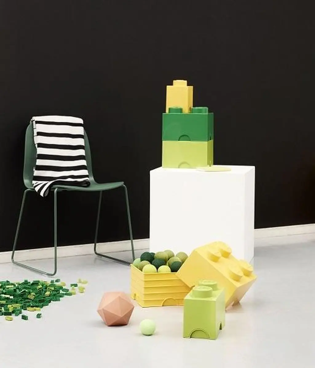 LEGO Brick 4 Opbergbox - 6L - Limegroen