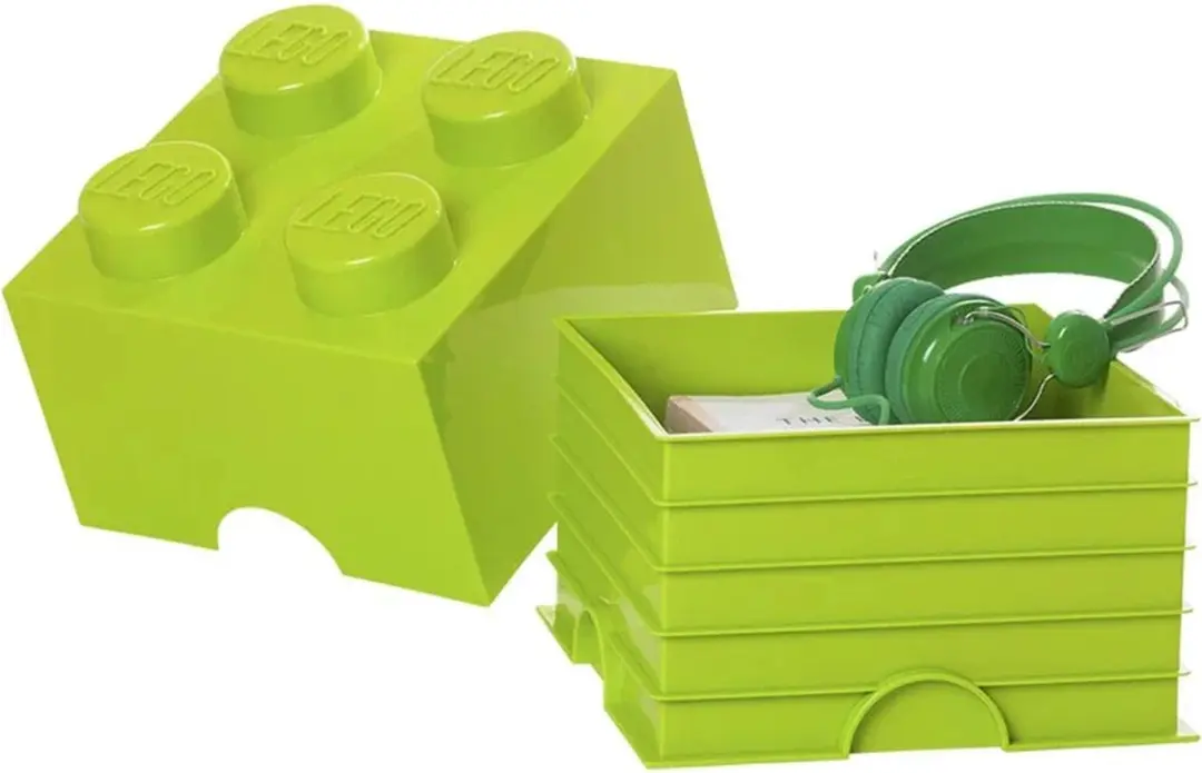 LEGO Brick 4 Opbergbox - 6L - Limegroen