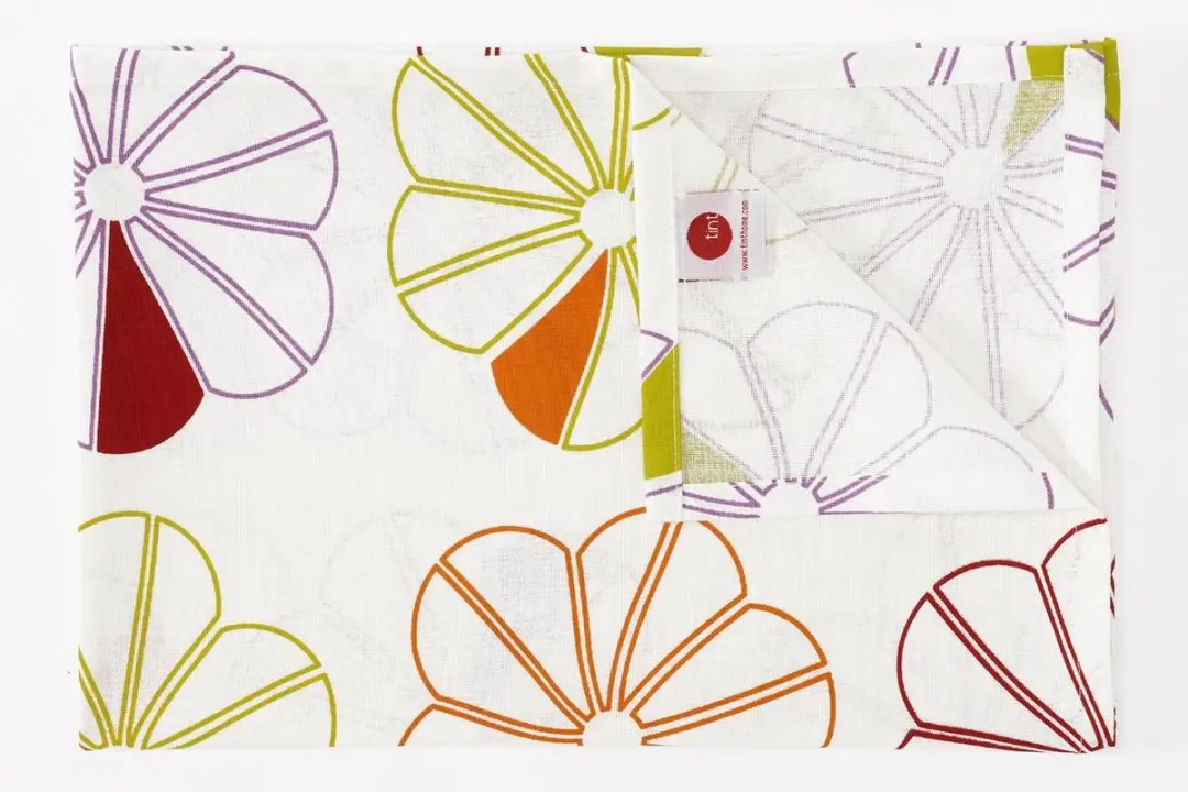 Tint Printed Tafelloper Big Bloom Chili 150x250cm