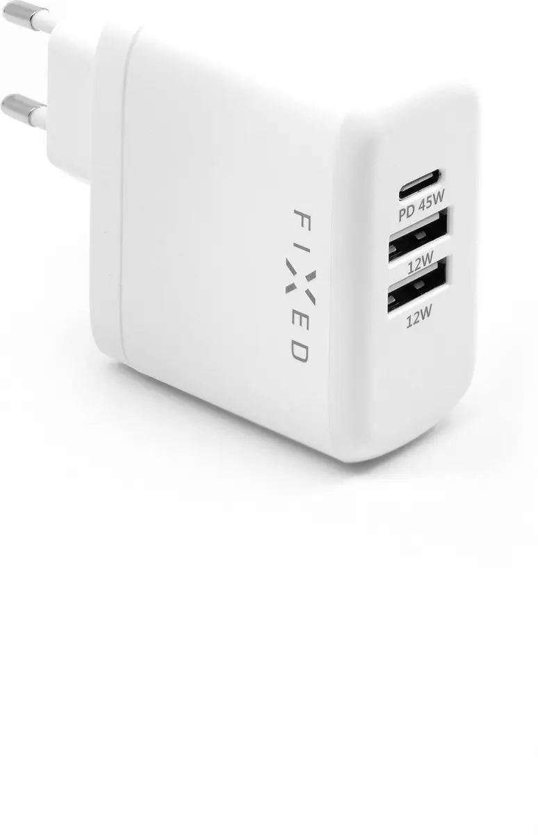 Fixed FIXC45-C2U-WH 45W USB-C Lader - 3 Outputs - Wit