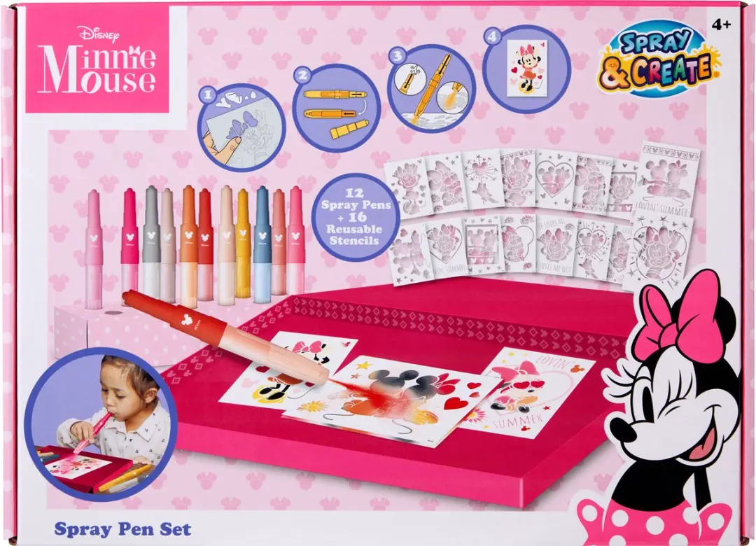 Disney Minnie Mouse Spray Pen Set Deluxe - 12 Stuks