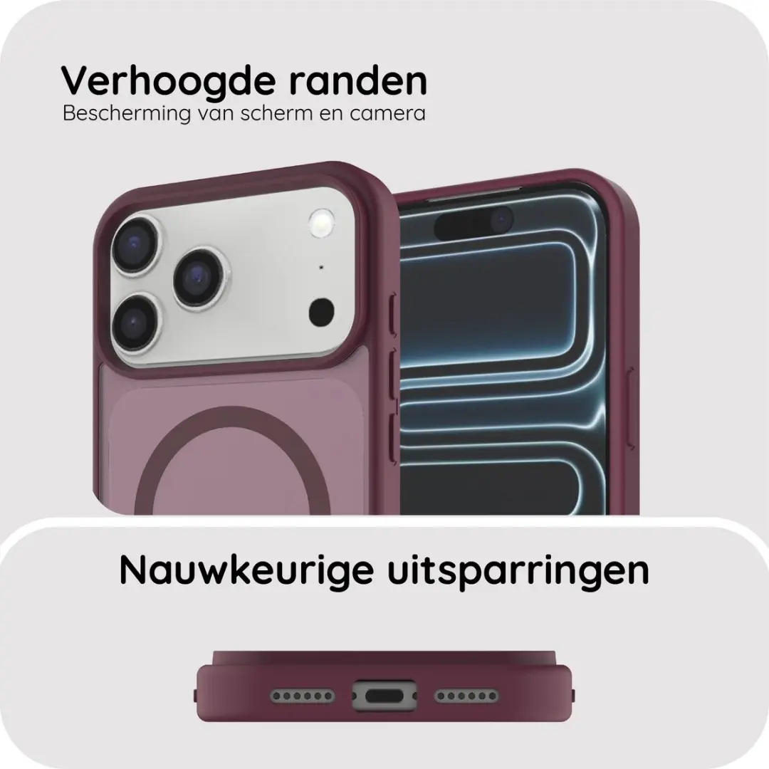 Just in Case iPhone 18 Pro Max Hoesje - MAP2938AE6M - Military Grade - Dark Cherry - afbeelding 6 van 6