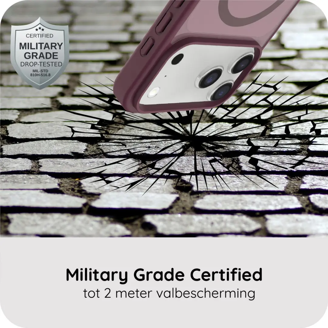Just in Case iPhone 18 Pro Max Hoesje - MAP2938AE6M - Military Grade - Dark Cherry