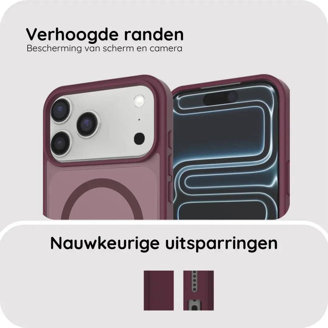 Just in Case iPhone 18 Pro Max Hoesje - MAP2938AE6M - Military Grade - Dark Cherry