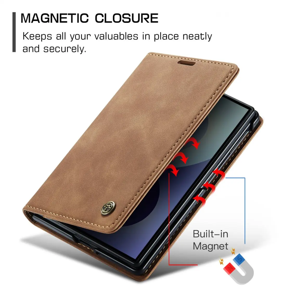 Caseme Hoes Bookcase Samsung Galaxy Z Fold8 - Bruin
