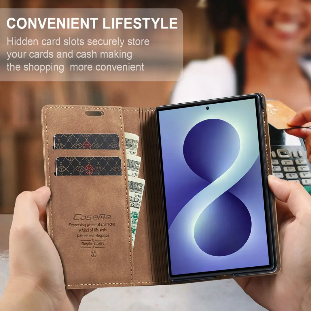 Caseme Hoes Bookcase Samsung Galaxy Z Fold8 - Bruin