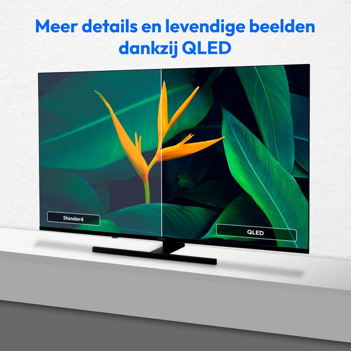 Medion 108cm QLED TV 4K MD 843700 - Zwart