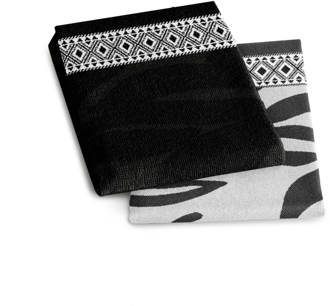 DDDDD Africa Keukendoek - Set van 6 - Zwart-wit - afbeelding 3 van 6
