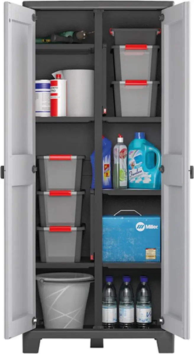 Keter Titan Hoge Kast 8 Planken 80x44x182cm Antraciet/Grijs