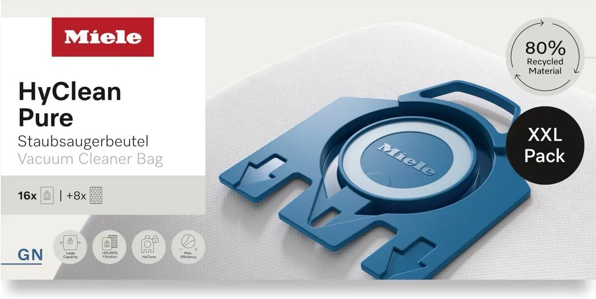 Miele HyClean 3D Efficiency GN XXL Stofzuigerzakken - 16 Stuks