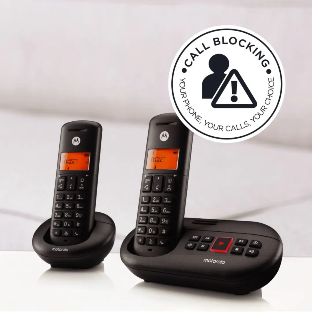 Motorola Voice E212 Draadloze Telefoon - 2 Handsets - Zwart