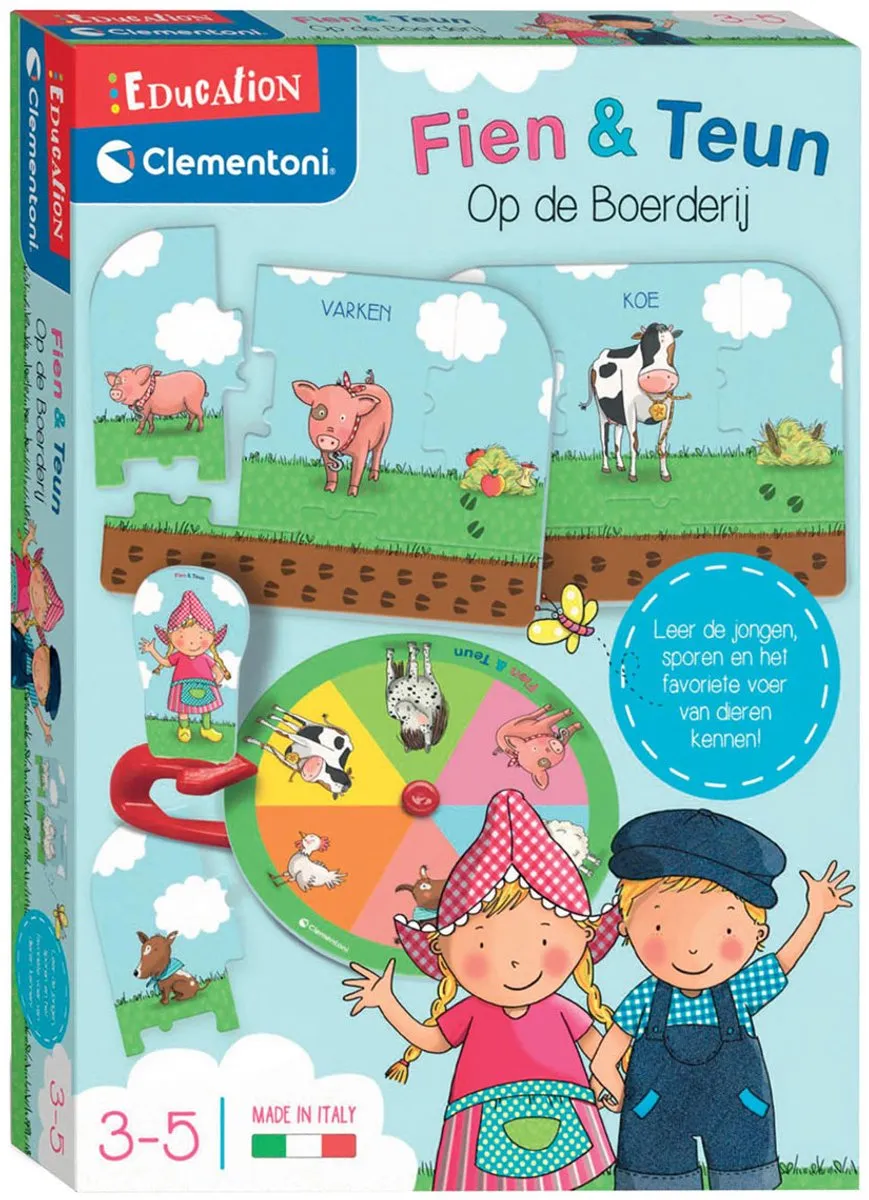 Clementoni Fien en Teun Puzzelspel Boerderij