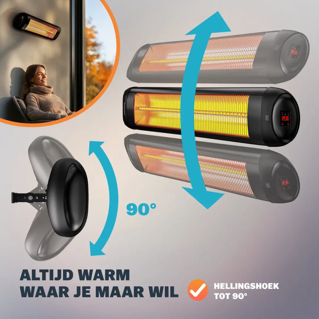 Monzana MZH2501 Infraroodstraler 2500W - Zwart