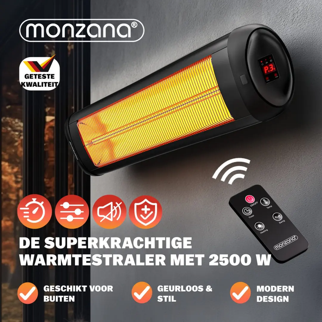 Monzana MZH2501 Infraroodstraler 2500W - Zwart