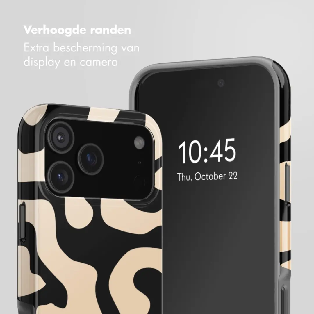 Selencia Hoesje iPhone 17 Pro Max - Art Wave Black - MagSafe