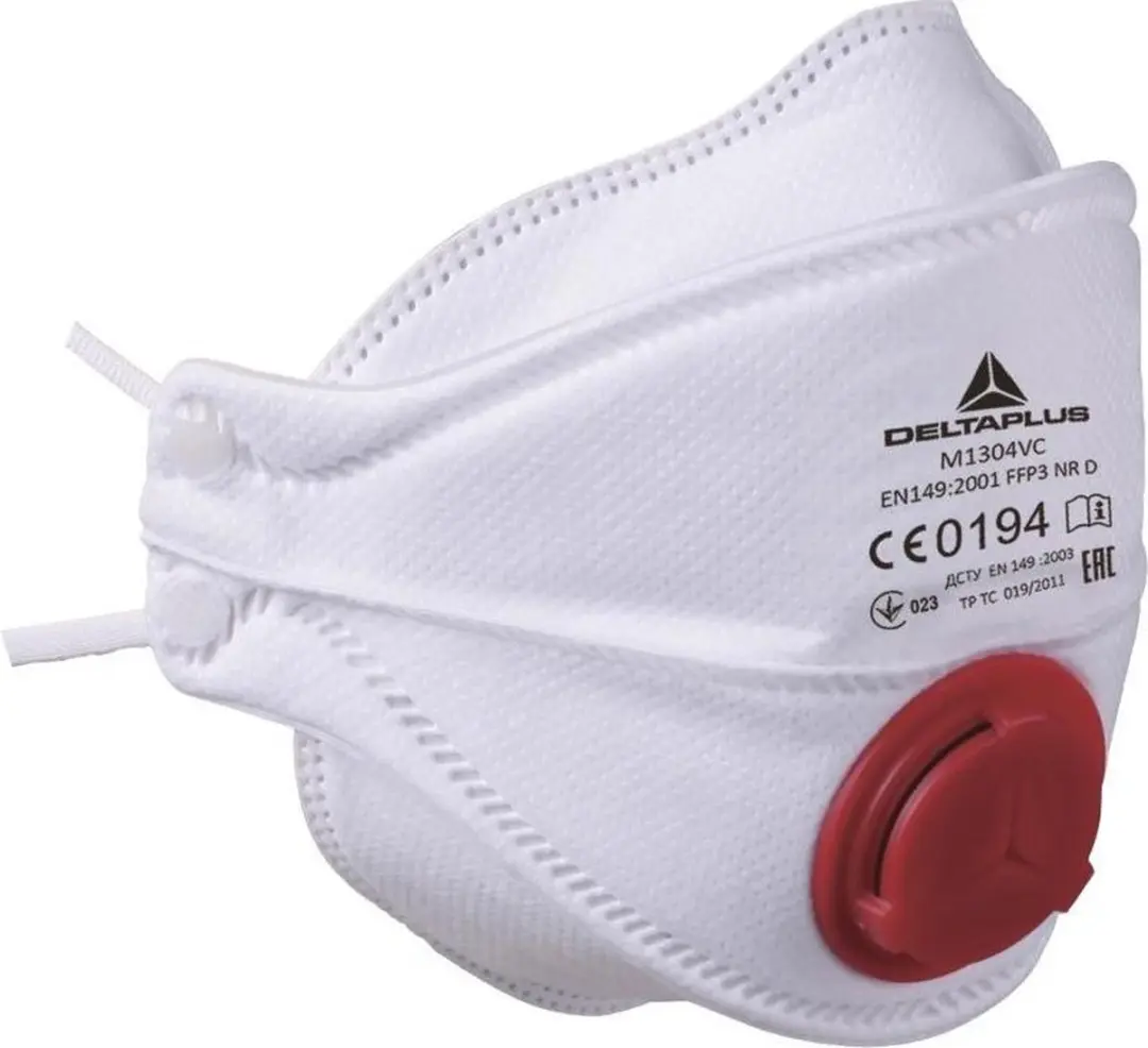 Delta Plus FFP3 Stofmasker - Wit - Met ventiel