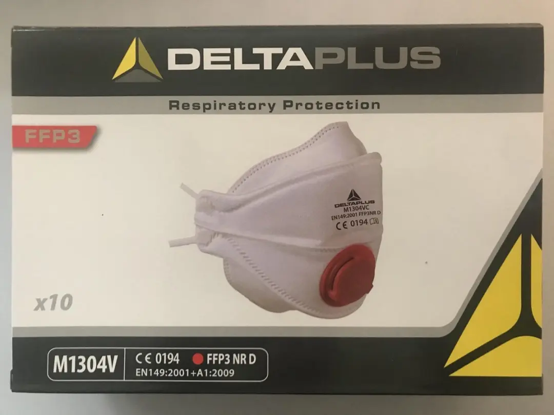 Delta Plus FFP3 Stofmasker - Wit - Met ventiel