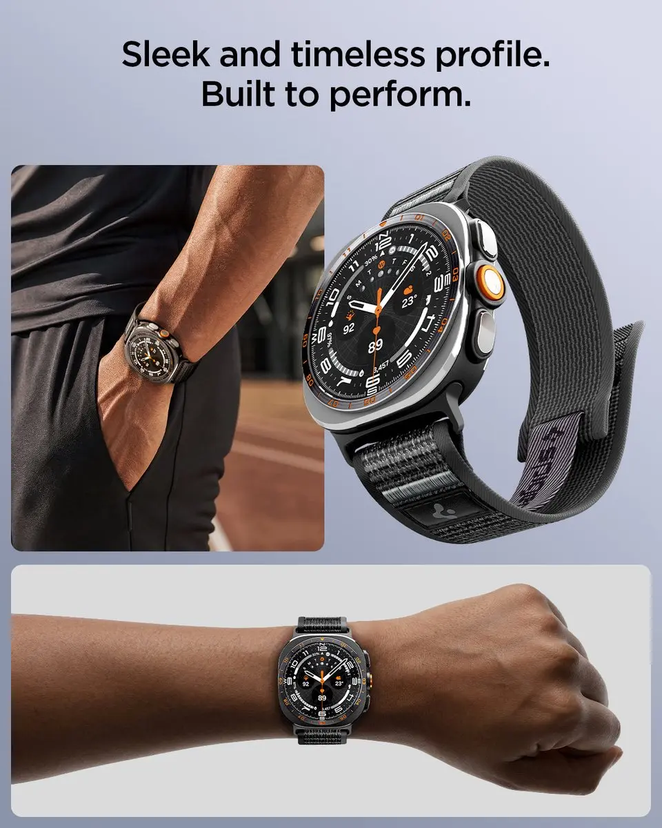Spigen Athlex Air Bandje Samsung Galaxy Watch Ultra 2 - Grijs