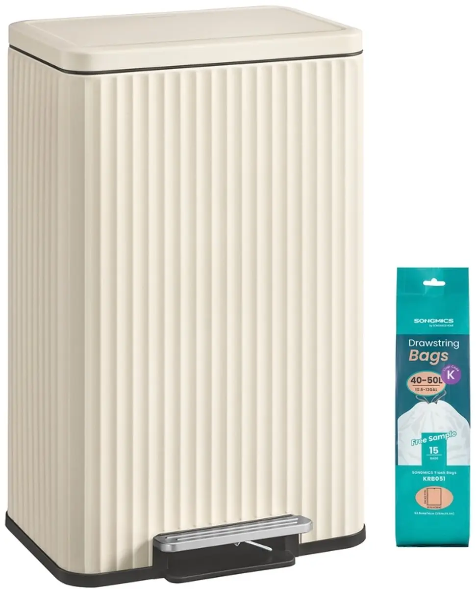 Songmics Prullenbak met pedaal 50L