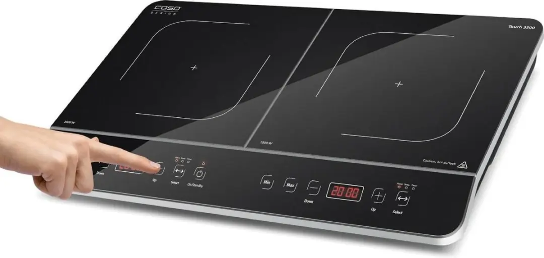 Caso Design Touch 3500 Inductiekookplaat 3500W - 2 Zones - Zwart