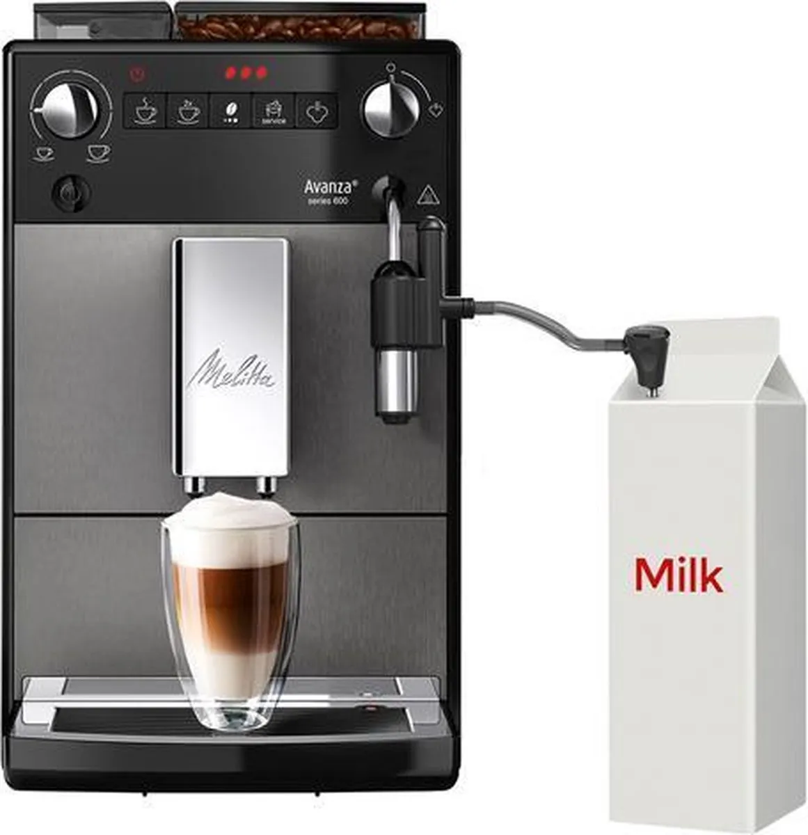 Melitta Melkopschuimpijp 6768761 - Zwart/Roestvrijstaal