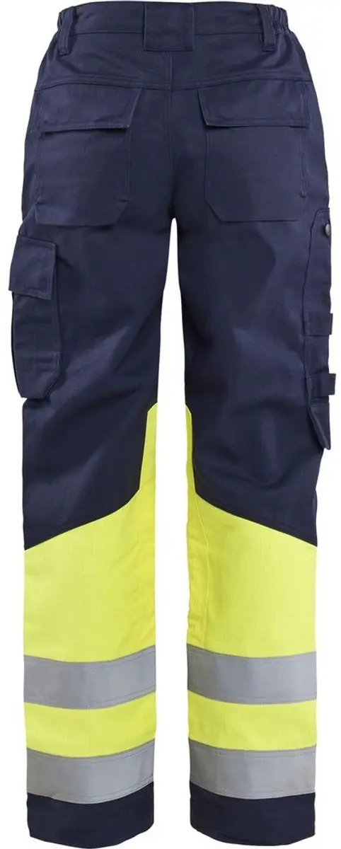 Blåkläder 7181-1514 Dames Werkbroek - Marine/High Vis Geel