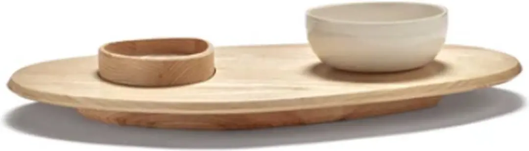 Serax Kelly Wearstler Dune Dienblad met Bowl 60.5x34.5cm - Lichtbruin