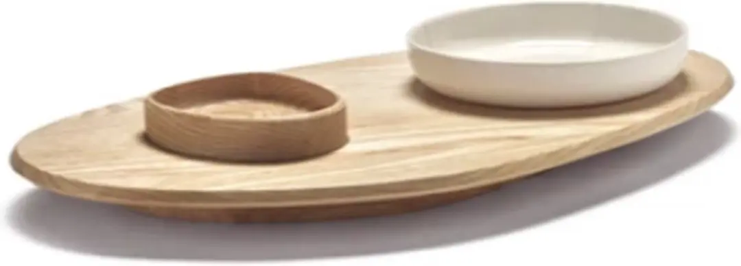 Serax Kelly Wearstler Dune Dienblad met Bowl 60.5x34.5cm - Lichtbruin