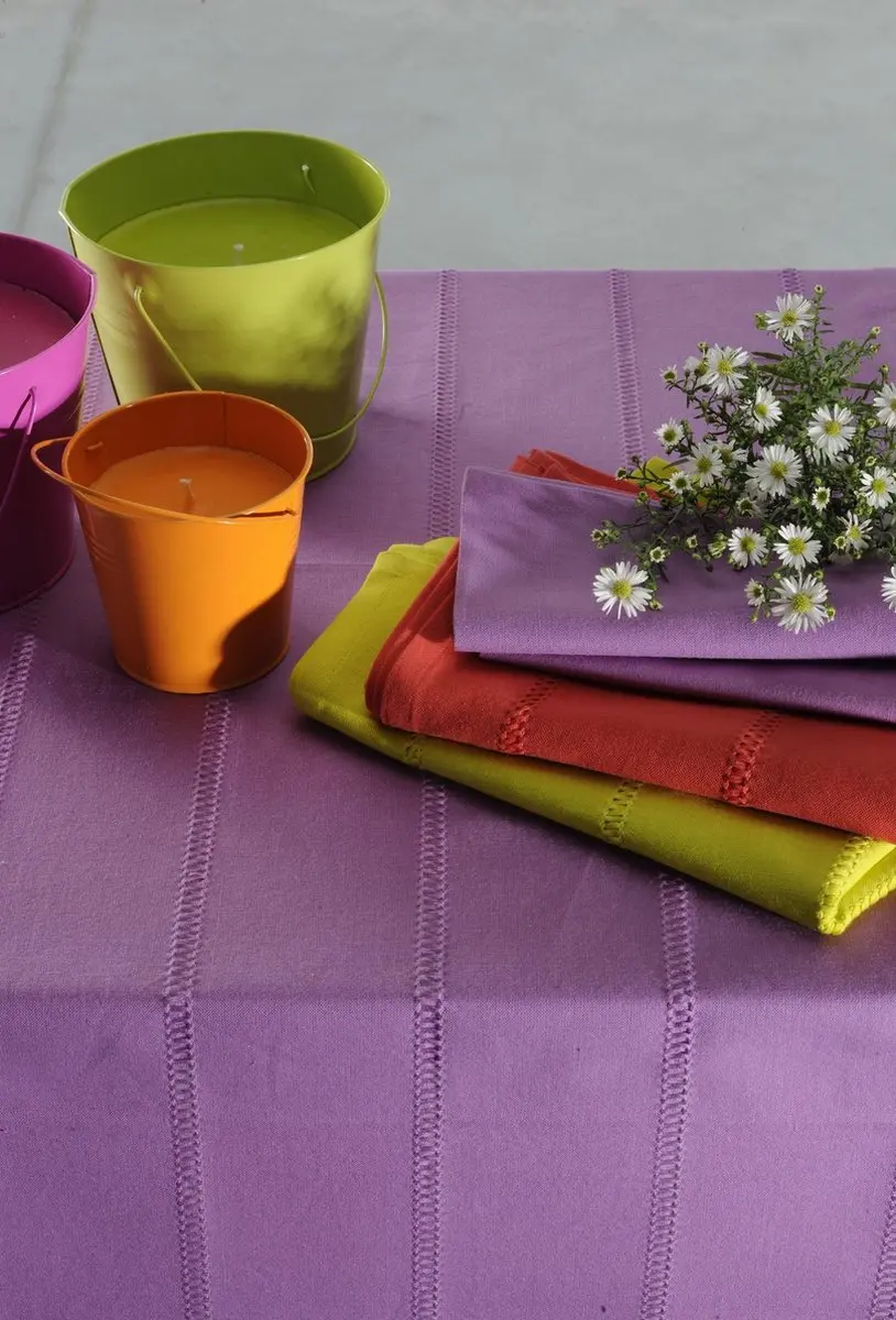 Tint Ajoure Uni Tafelloper 50x150cm - Iris