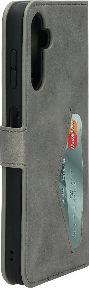 Mobiparts MP-123707 Hoesje Samsung Galaxy A14 Wallet Grijs - 3 Pasjes - afbeelding 6 van 6