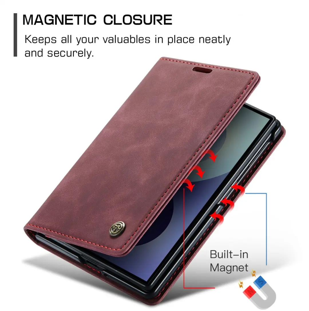 Caseme Bookcase Hoes Samsung Galaxy Z Fold8 - Rood