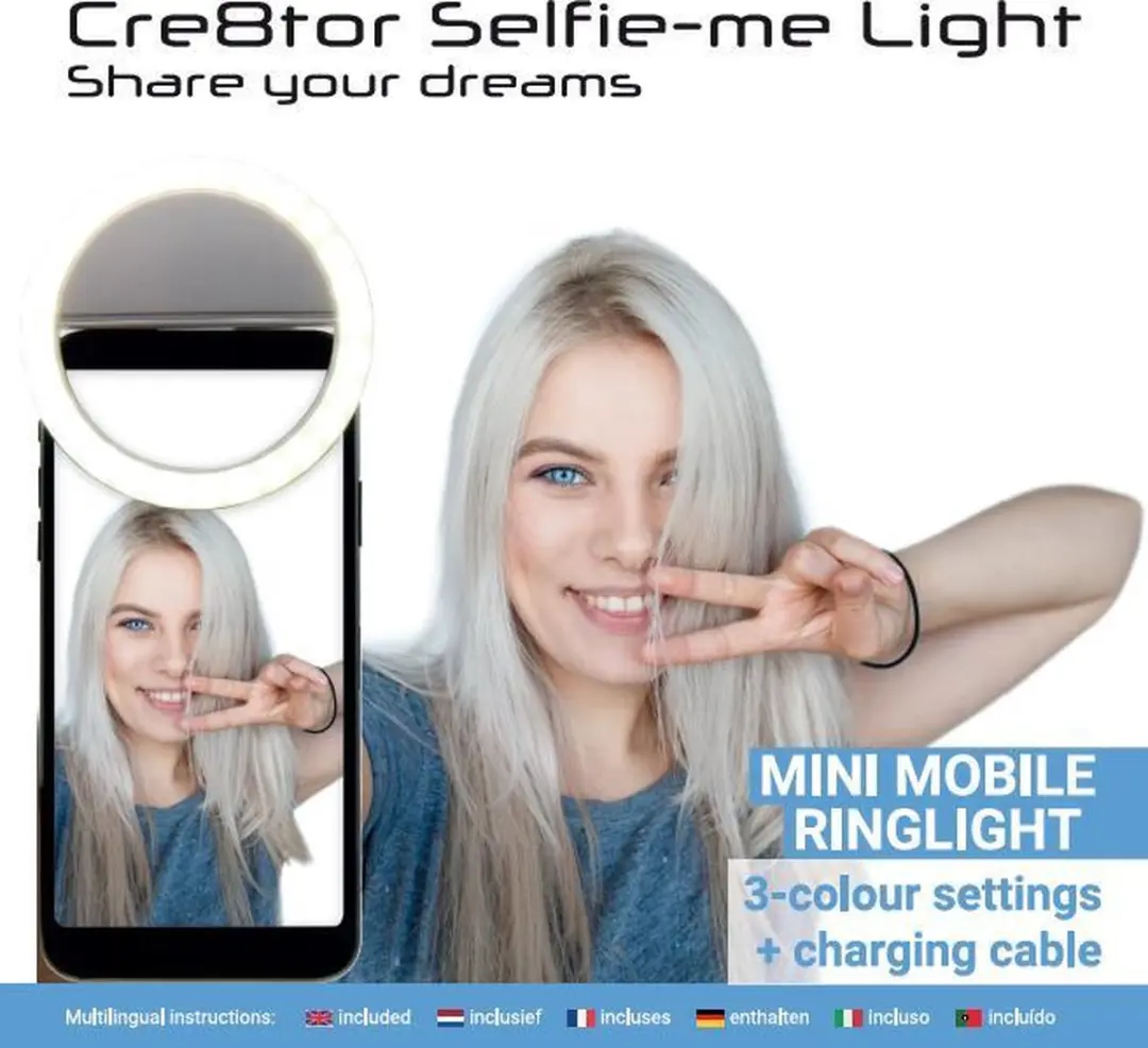 PRO-MOUNTS Cre8tor Mobile Light - Smartphone - Wit