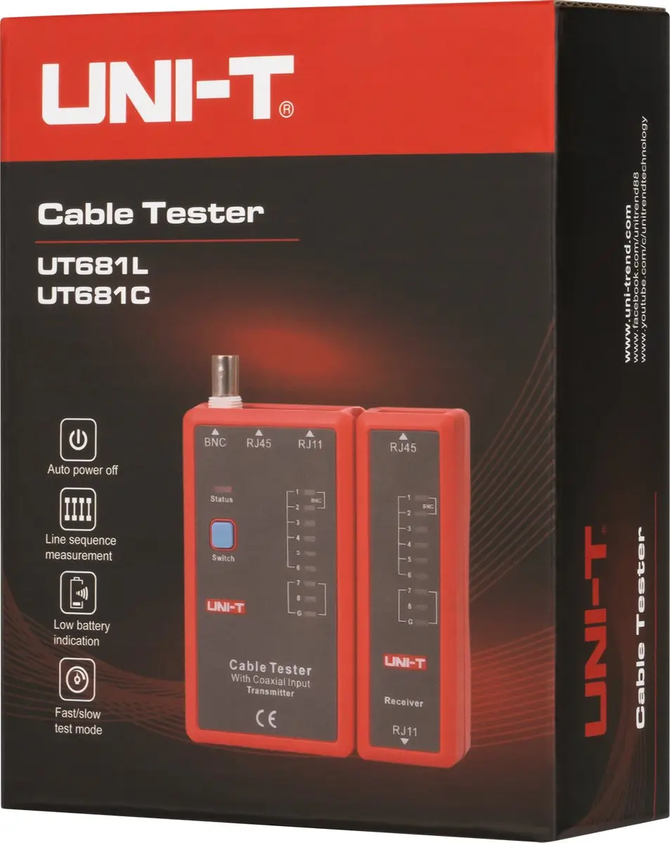 UNI-T UT681C Telefoonlijn Tester - RJ45/RJ11/BNC