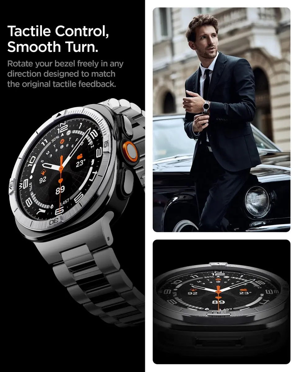 Spigen Bezel Tune Pilot Samsung Galaxy Watch Ultra 2 - Zilver