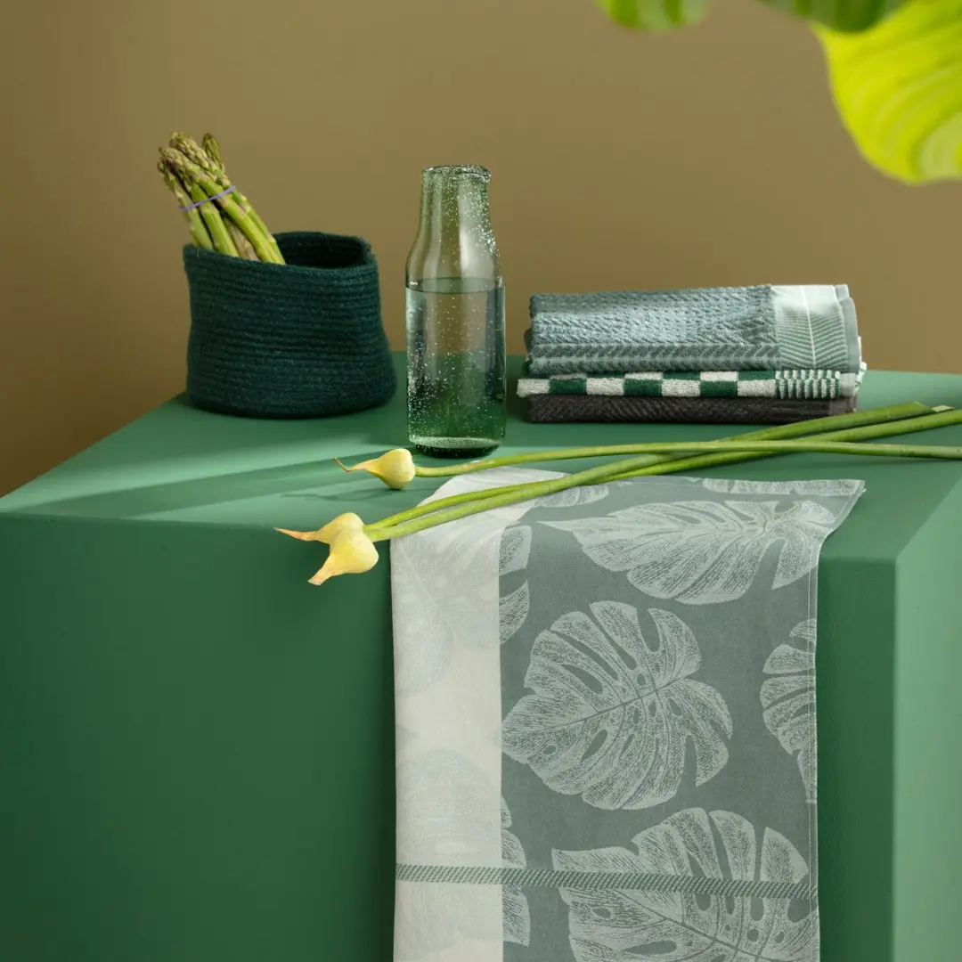DDDDD Monstera Keukendoeken - 6 Stuks 50x55cm - Groen