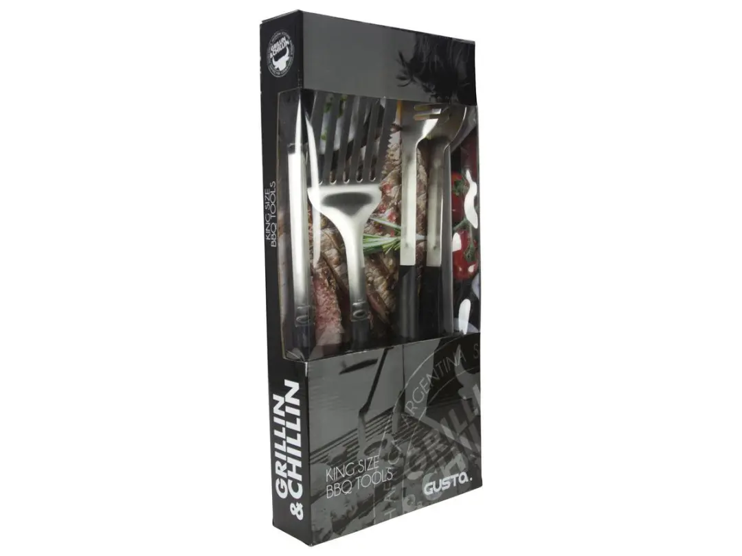 Gusta BBQ Set King Size - 3-delig - Grijs