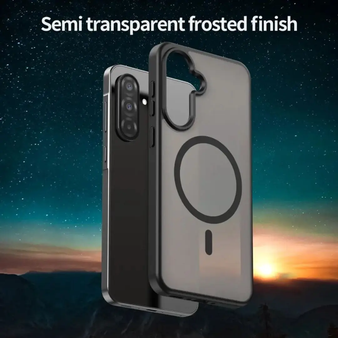 Selected by GSMpunt Samsung Galaxy A27 Hybrid Back Cover - MagSafe Zwart - afbeelding 6 van 6