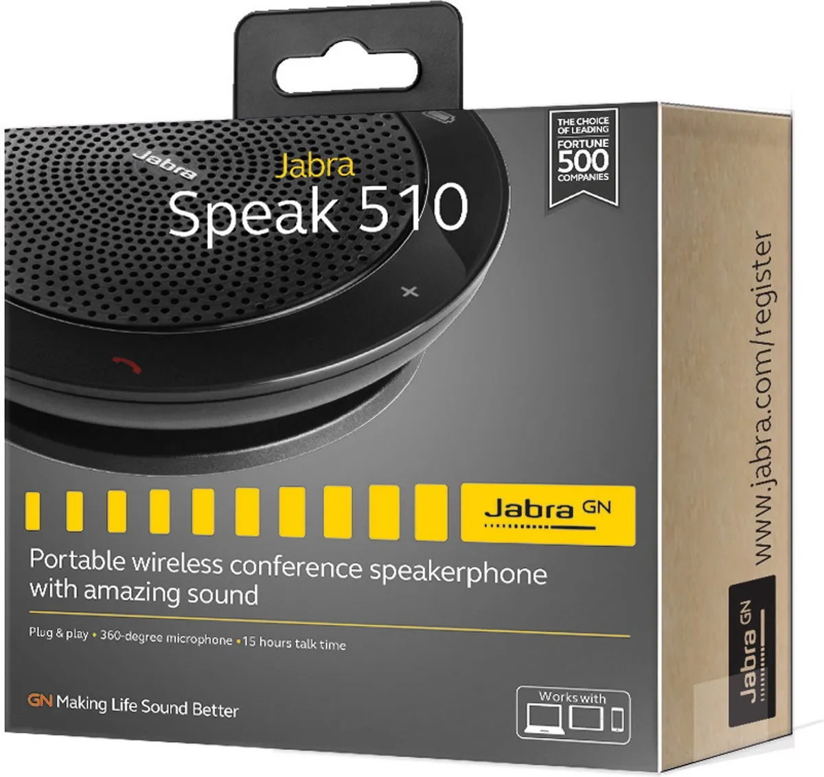 Jabra Speak 510+ MS Speakerphone - Zwart - afbeelding 6 van 6