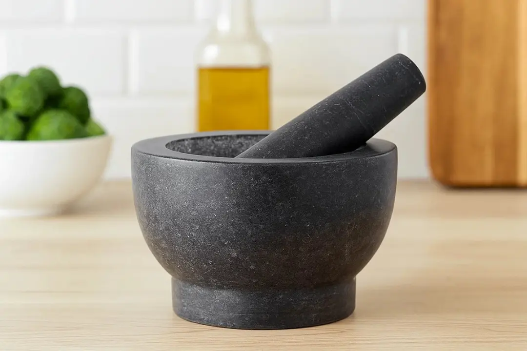 Cookinglife Vijzel Zwart Ø18cm - Massief Graniet
