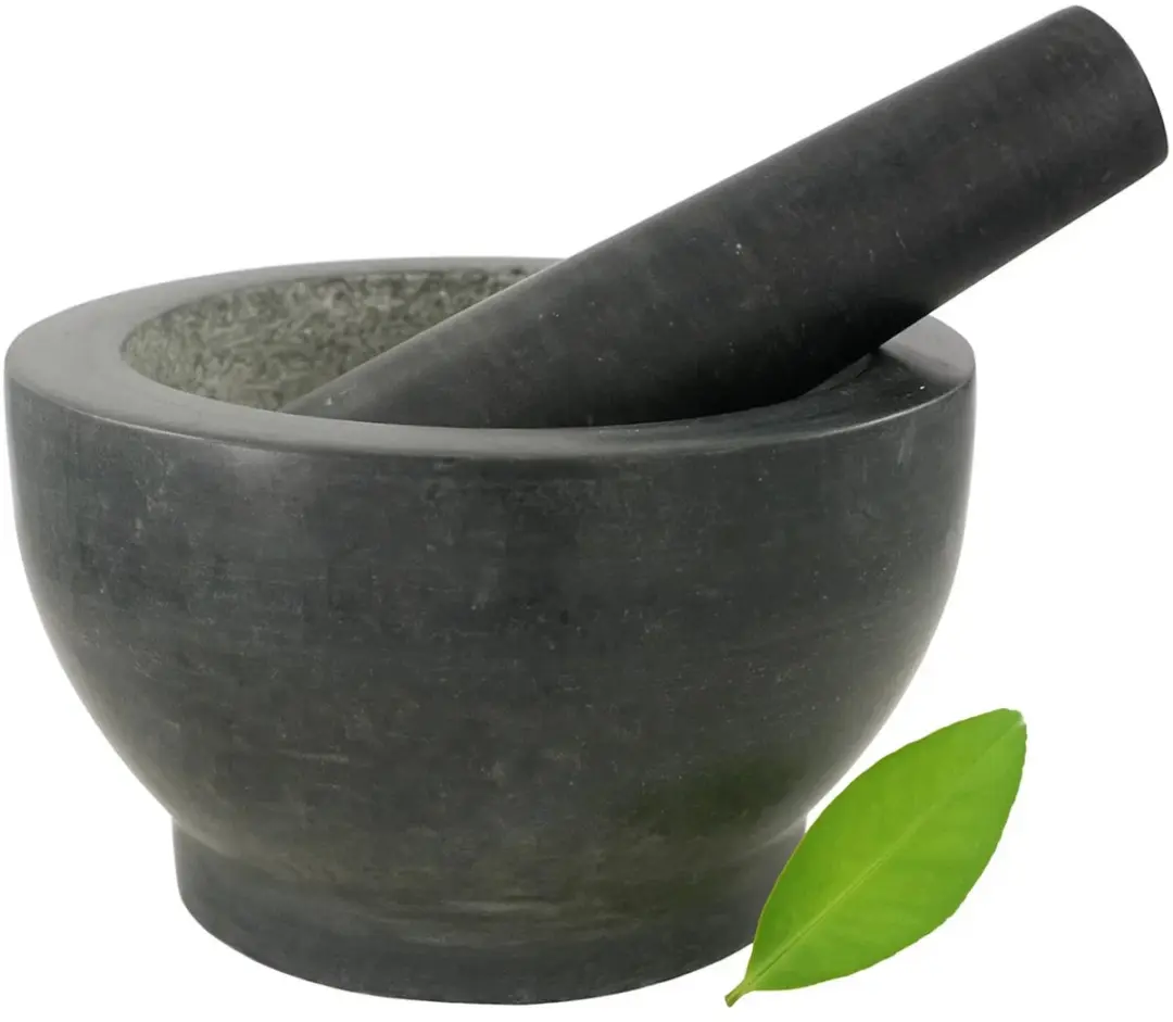 Cookinglife Vijzel Zwart Ø18cm - Massief Graniet
