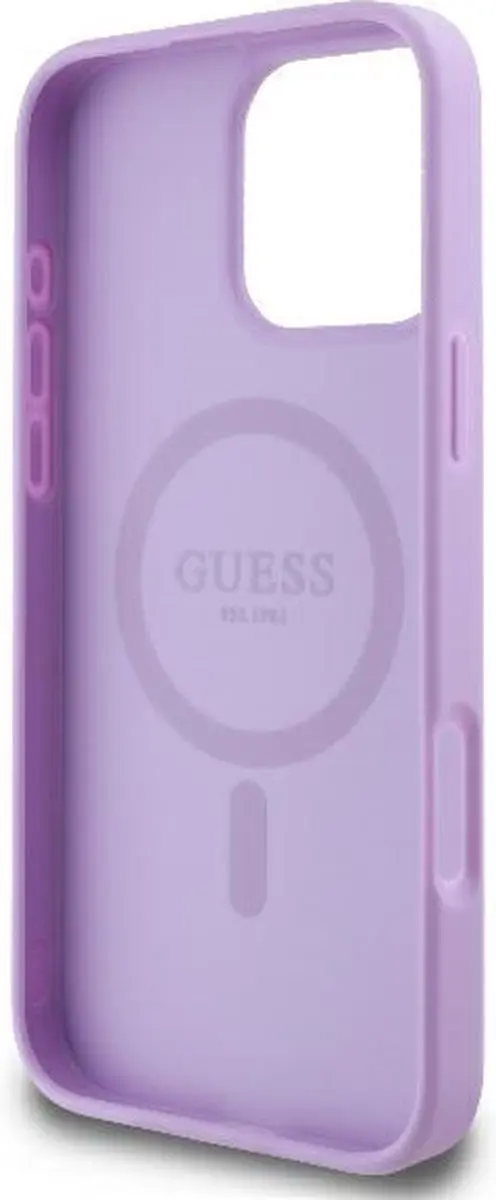 GUESS Backcover iPhone 16 Pro MagSafe - Paars